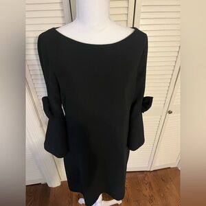 Eliza J black bow sleeves